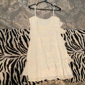 Strapless white dress